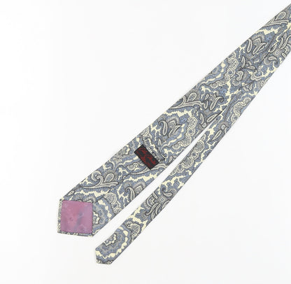 Mens Carlo Colombo Blue Paisley 100% Silk  Tie