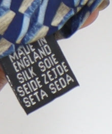 Jaeger Men's Blue Silk Geometric Tie