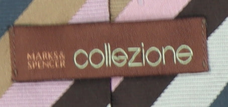 Marks and Spencer Multicoloured Striped Silk Tie