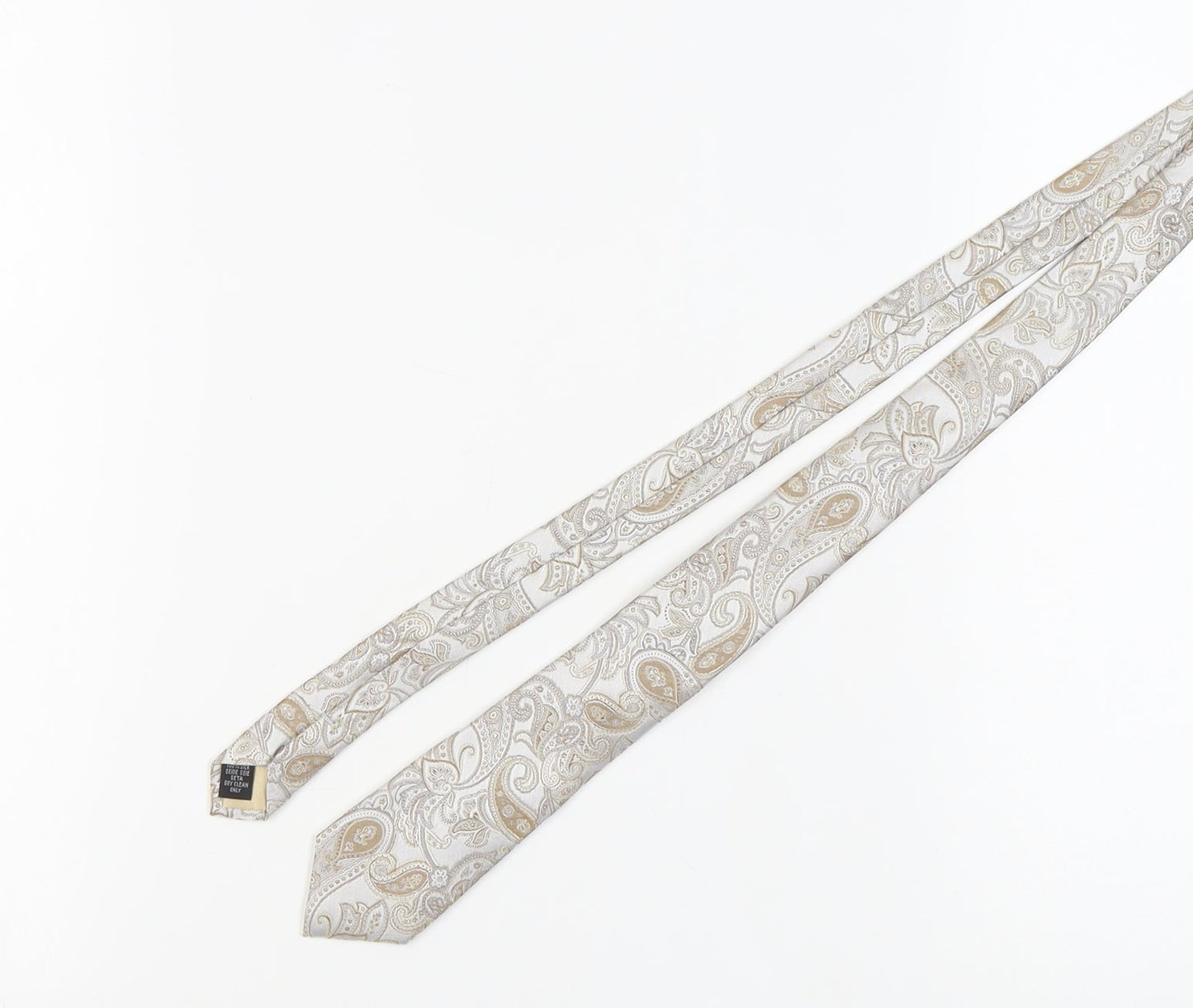 Hawes & Curtis Men's Beige Paisley Silk Tie