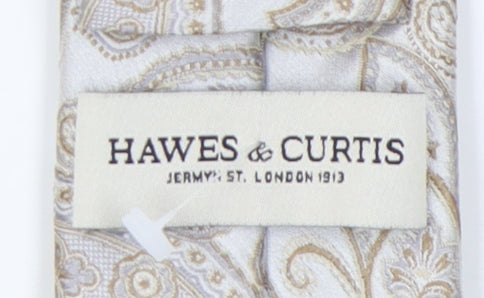 Hawes & Curtis Men's Beige Paisley Silk Tie