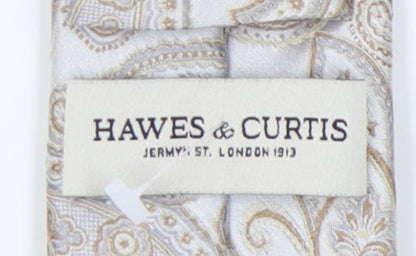Hawes & Curtis Men's Beige Paisley Silk Tie