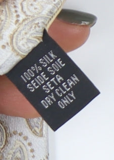 Hawes & Curtis Men's Beige Paisley Silk Tie