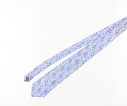 Marks and Spencer Men's Blue Floral Silk Tie