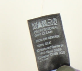 Marks and Spencer Men's Blue Floral Silk Tie