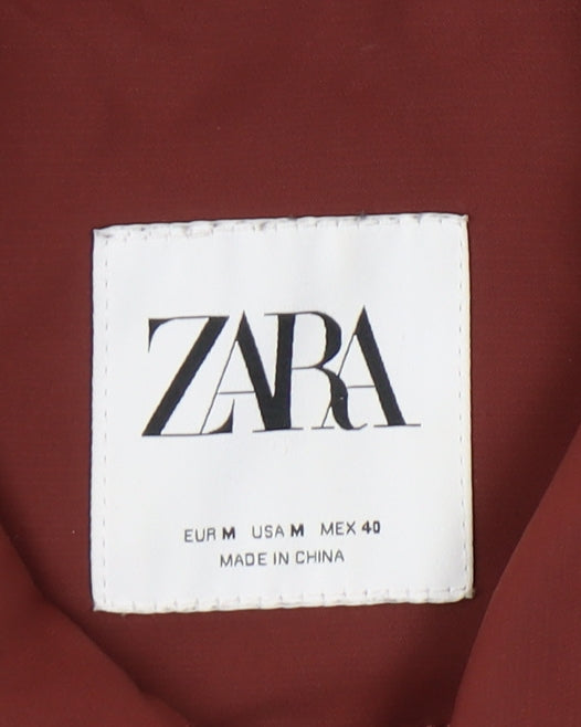 Zara Men's Red Basic Jacket M Casual Autumn/Spring