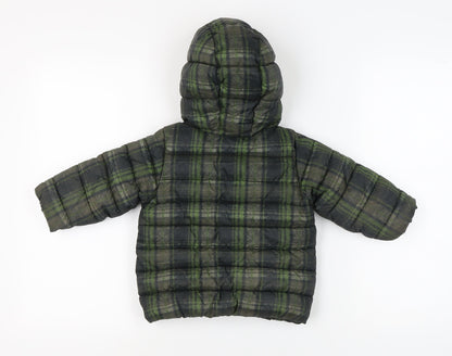Benetton Unisex Baby Green Puffer Jacket 12M