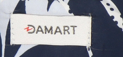 Damart Women's Blue Floral Waistcoat - Size S