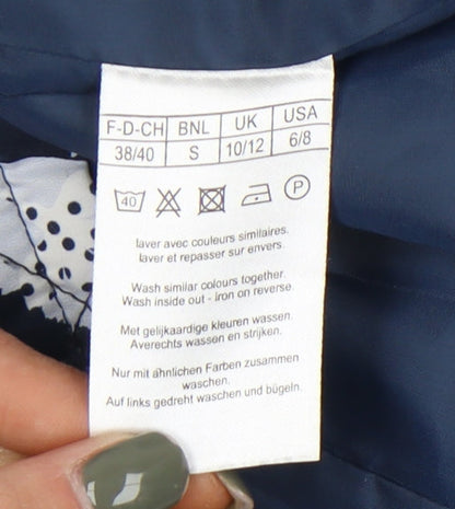 Damart Women's Blue Floral Waistcoat - Size S