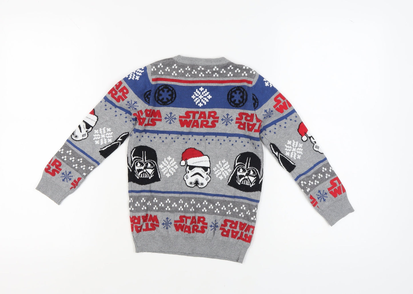 Star Wars Boys Grey Graphic Christmas Jumper, Size 6 Years