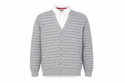 Mens UK Size M Jeff Banks Grey Cardigan Jumper