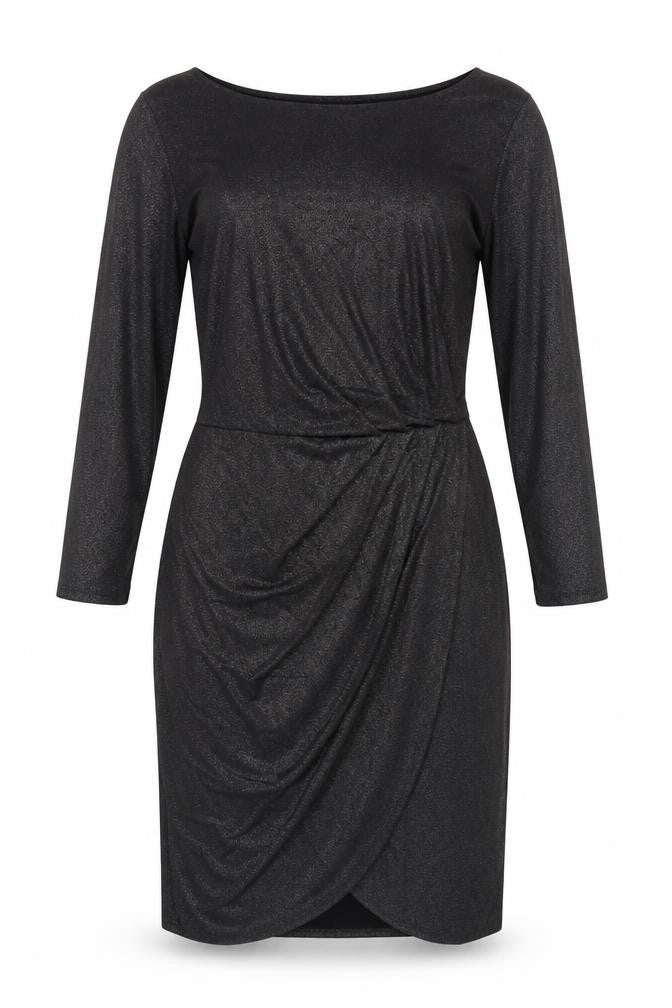 Marks and Spencer Black Sheath Dress, Size 12, Knee Length