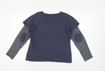 Womens UK Size 16 Roman Blue Pullover Jumper