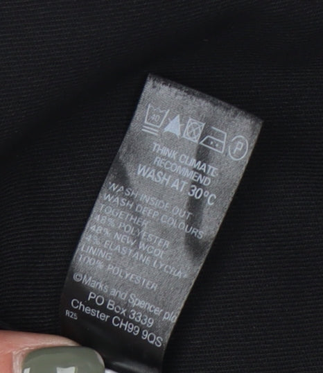 Marks and Spencer Black Pencil Skirt, Size 12, New