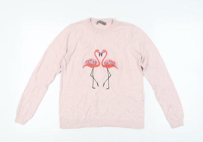 Womens UK Size S Oasis Pink Pullover Jumper