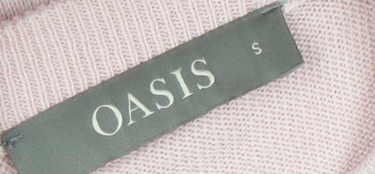 Womens UK Size S Oasis Pink Pullover Jumper