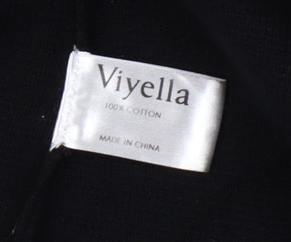 Womens UK Size M Viyella Black Cardigan Jumper