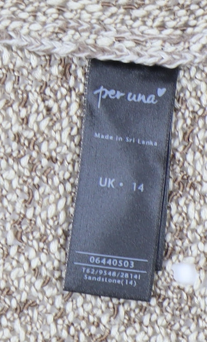 Womens UK Size 14 Marks and Spencer Beige Pullover Jumper