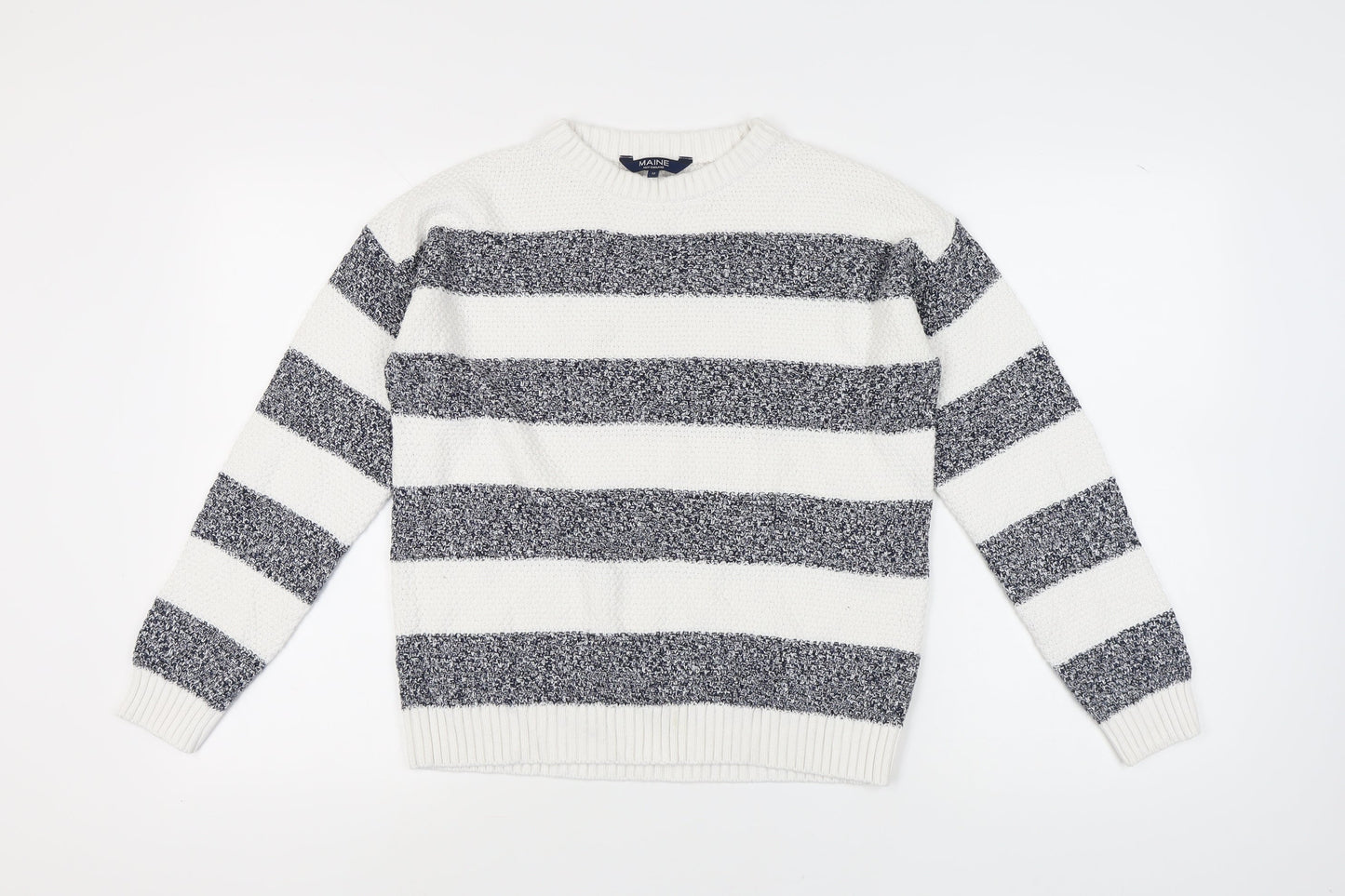 Womens UK Size 12 Maine New England White Pullover Jumper
