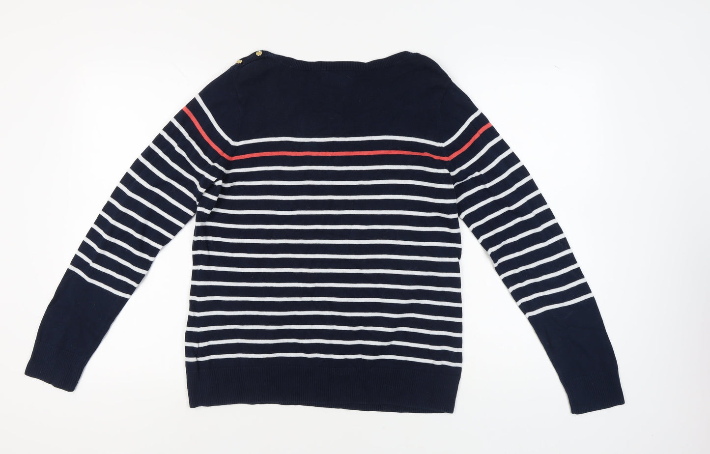 Catherine Malandrino Women's XL Nautical Striped Pullover Jumper