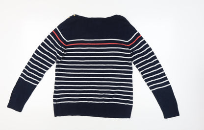 Catherine Malandrino Women's XL Nautical Striped Pullover Jumper