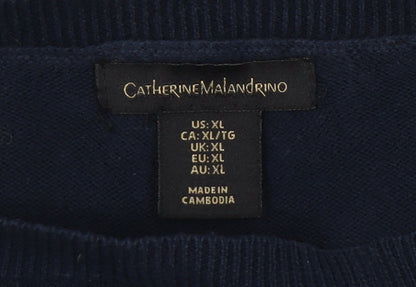 Catherine Malandrino Women's XL Nautical Striped Pullover Jumper