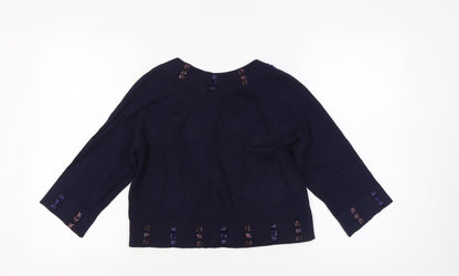 David Emanuel Women's Black Beaded Cardigan - Size 10