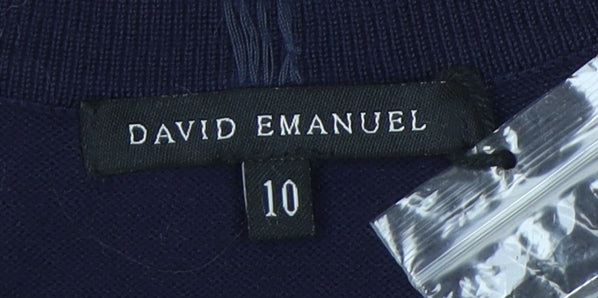 David Emanuel Women's Black Beaded Cardigan - Size 10