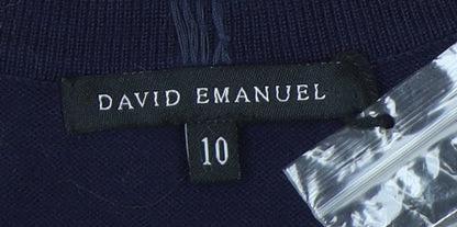 David Emanuel Women's Black Beaded Cardigan - Size 10