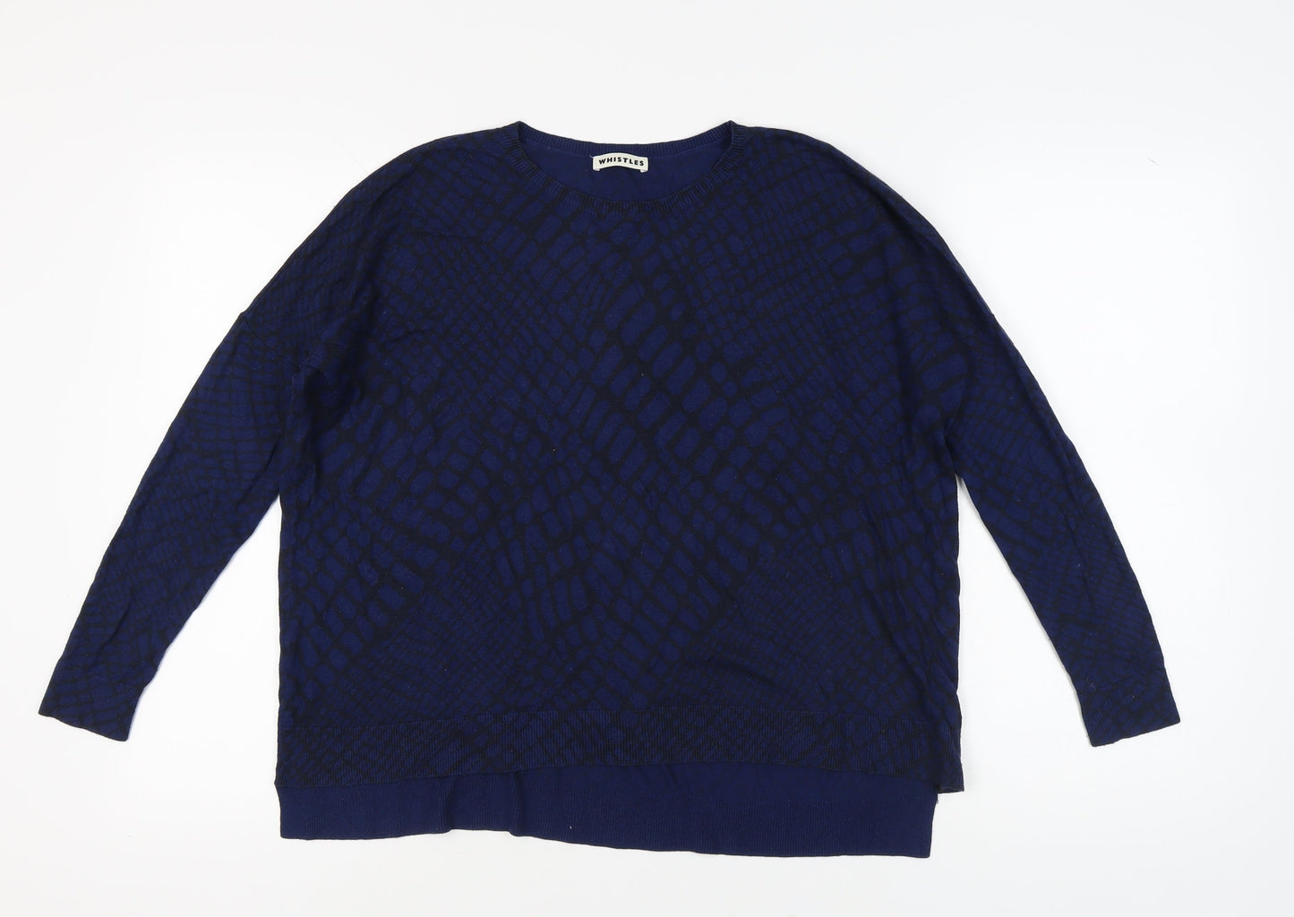 Womens UK Size 8 Whistles Blue Pullover Jumper