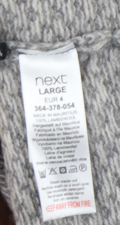 Next Mens Grey Wool Pullover Jumper Size L