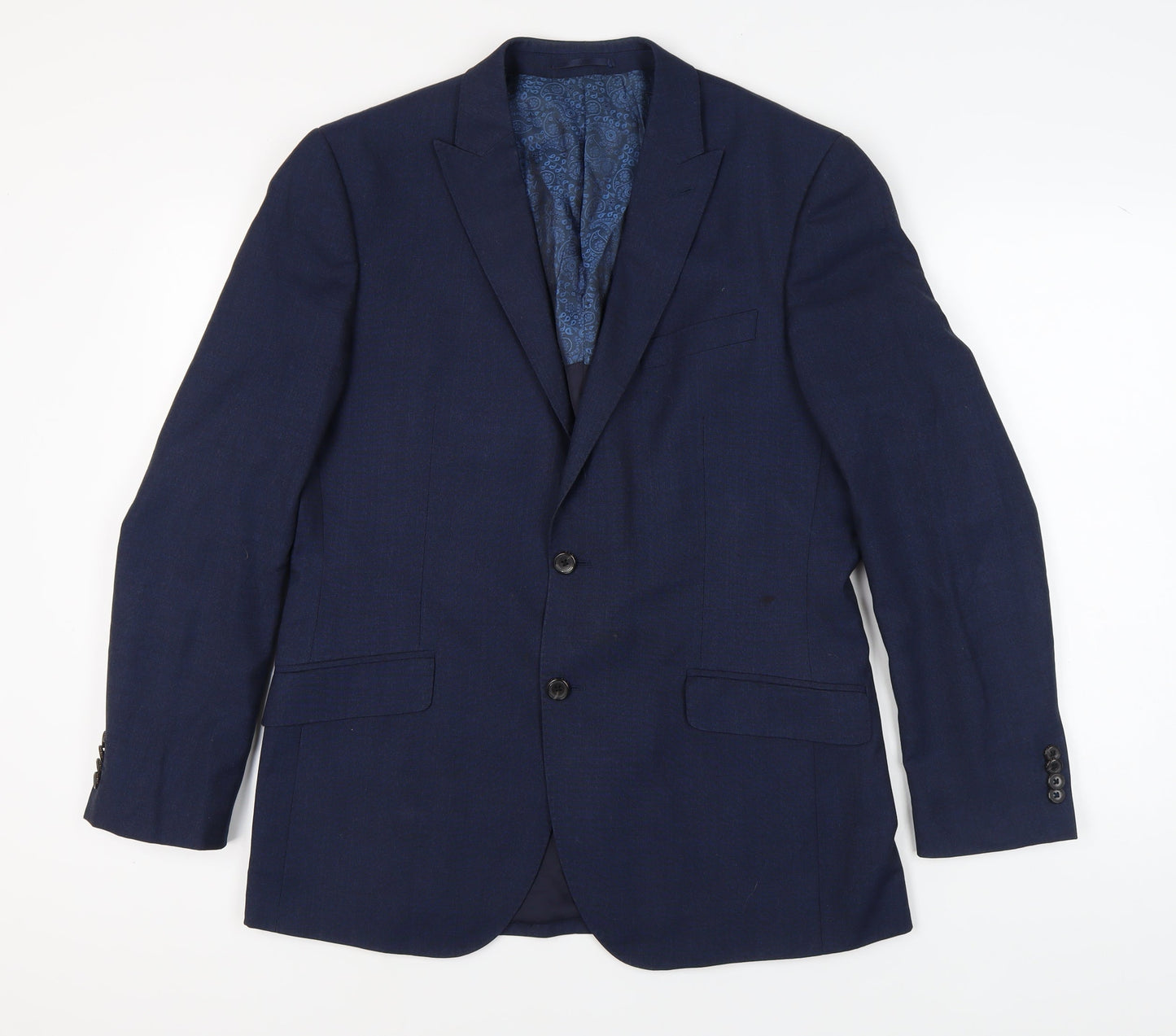 Mens UK Size 40 Simon Carter Regular Blue Suit Jacket