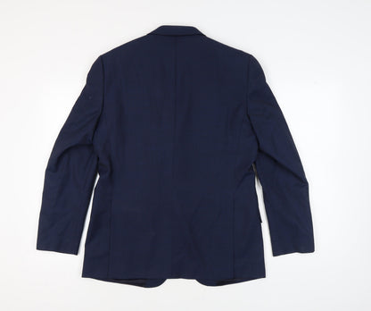 Mens UK Size 40 Simon Carter Regular Blue Suit Jacket