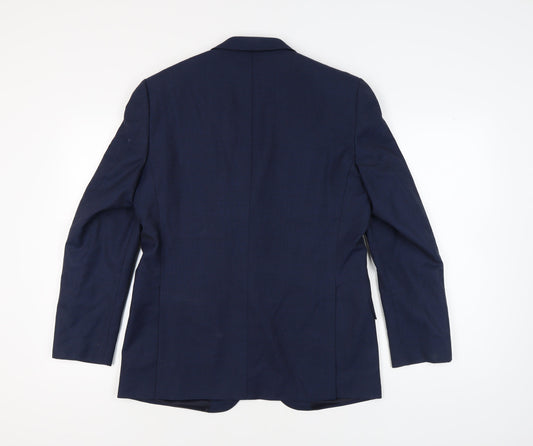 Mens UK Size 40 Simon Carter Regular Blue Suit Jacket