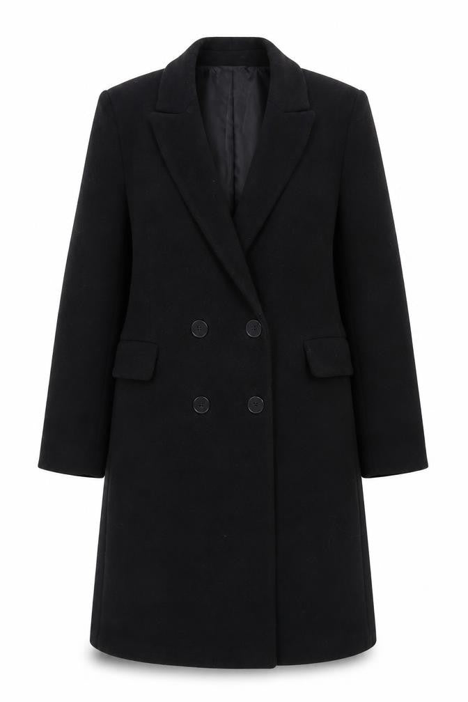 Womens UK Size M MNG Black Overcoat