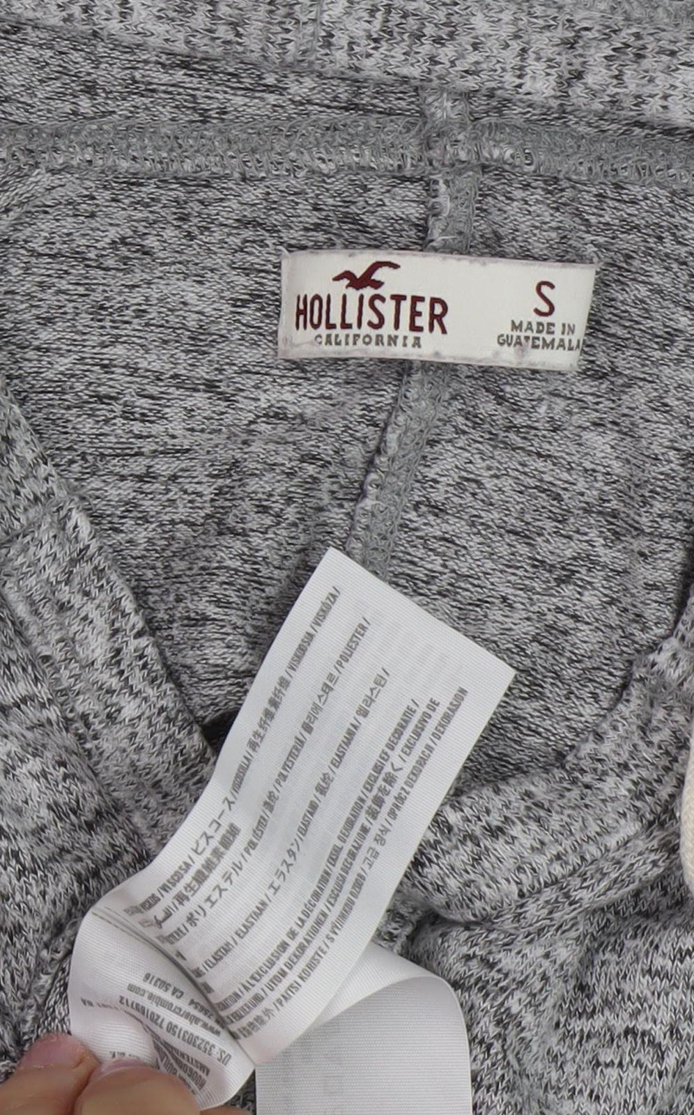 Hollister Women's Grey Pullover Hoodie, Size S, Regular Fit
