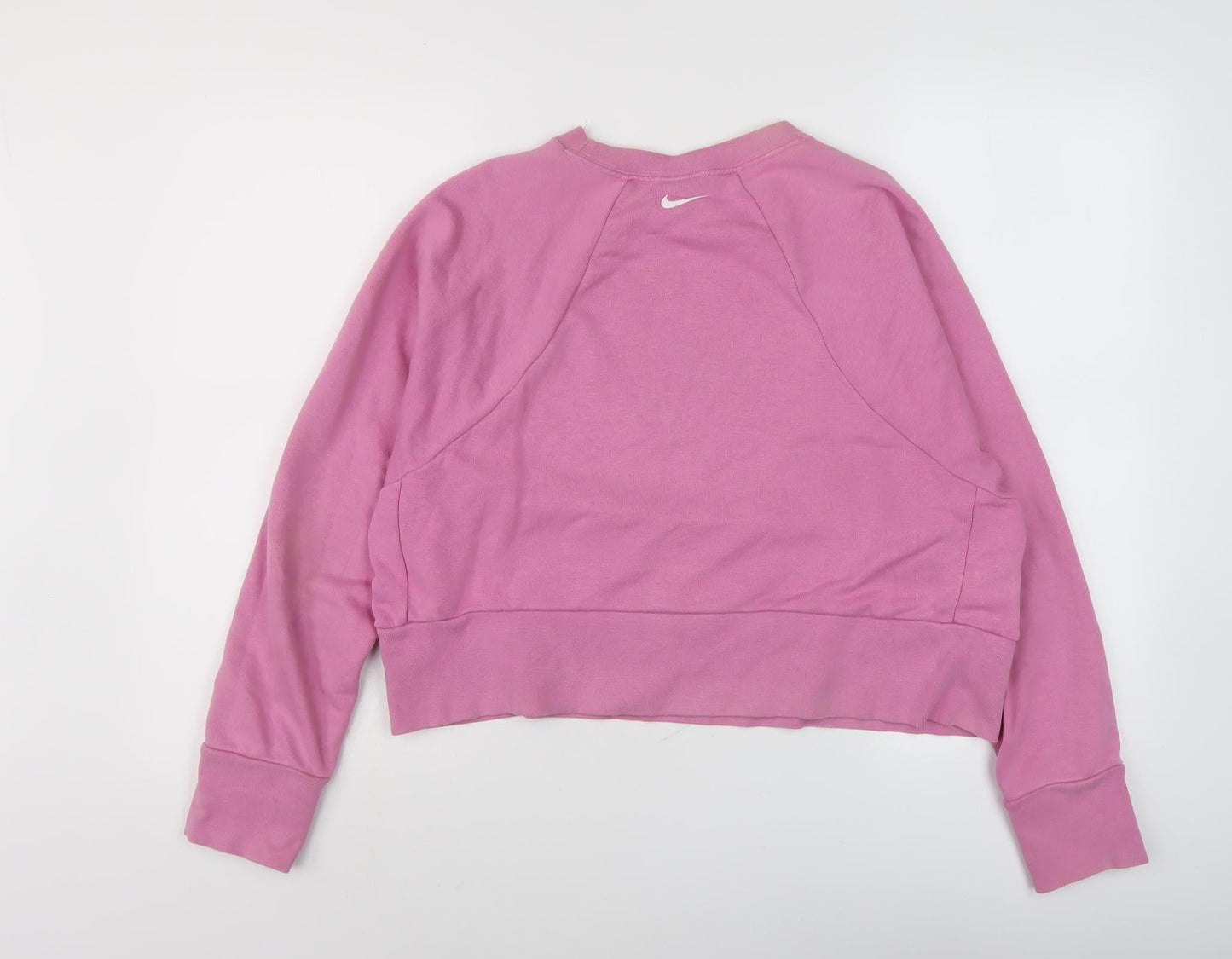 Nike Women's Pink Pullover Sweatshirt, Size M - Logo Design