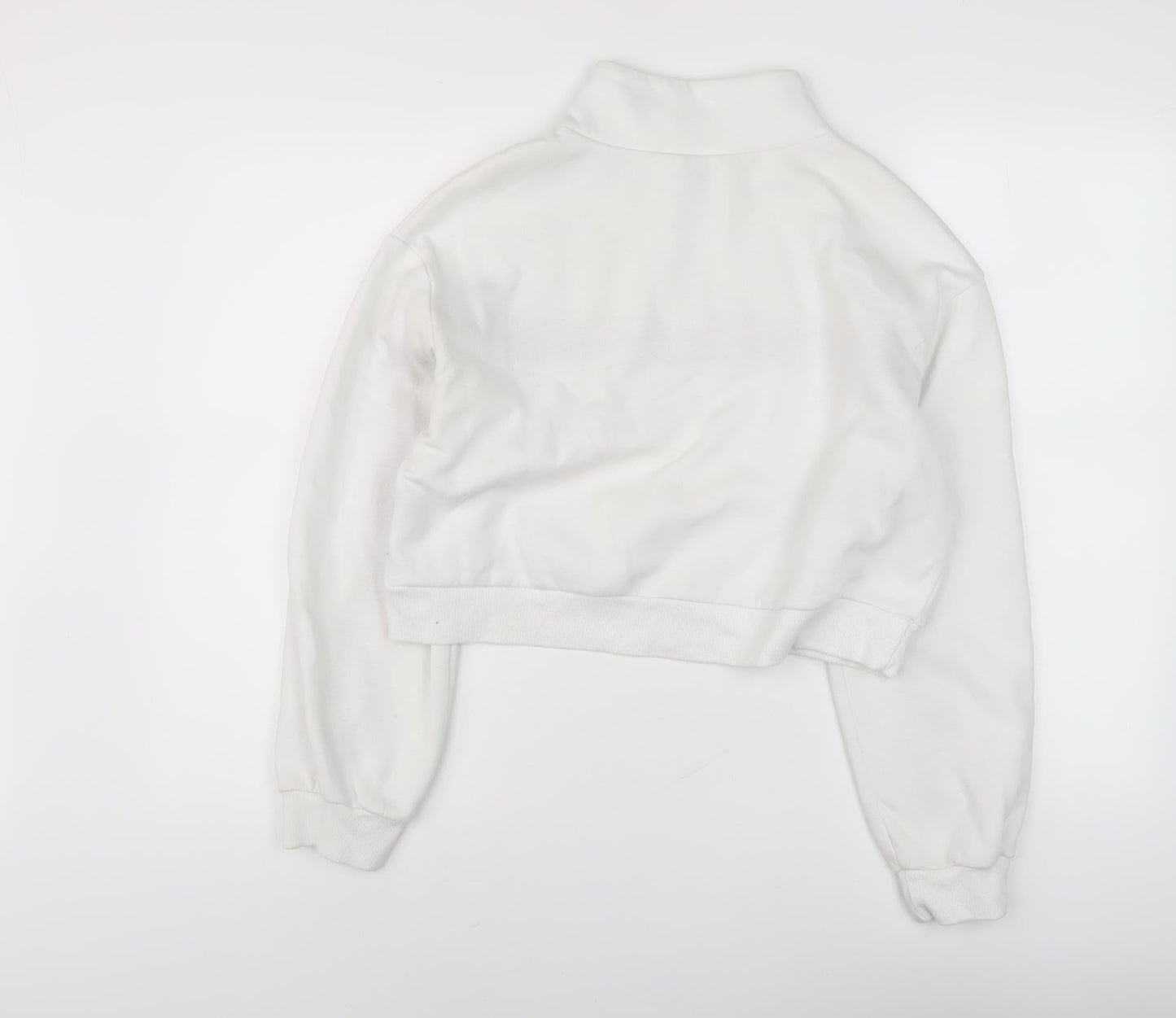 Divided Women's White Pullover Cropped Sweatshirt S