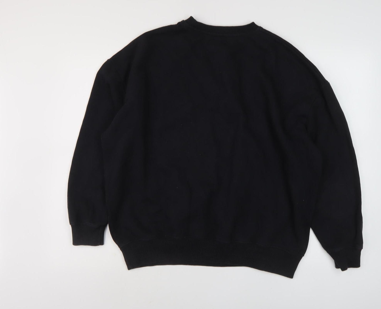 Mens UK Size M Pull&Bear Black Pullover Sweatshirt