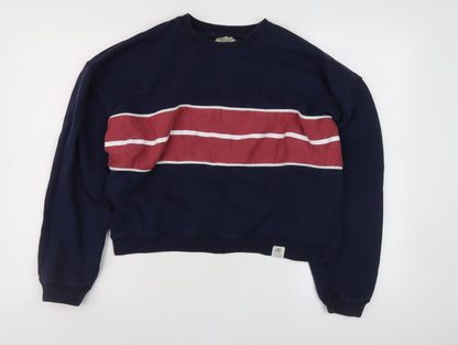 Unisex Adults UK Size 12 Pull & Bear Blue Pullover Sweatshirt