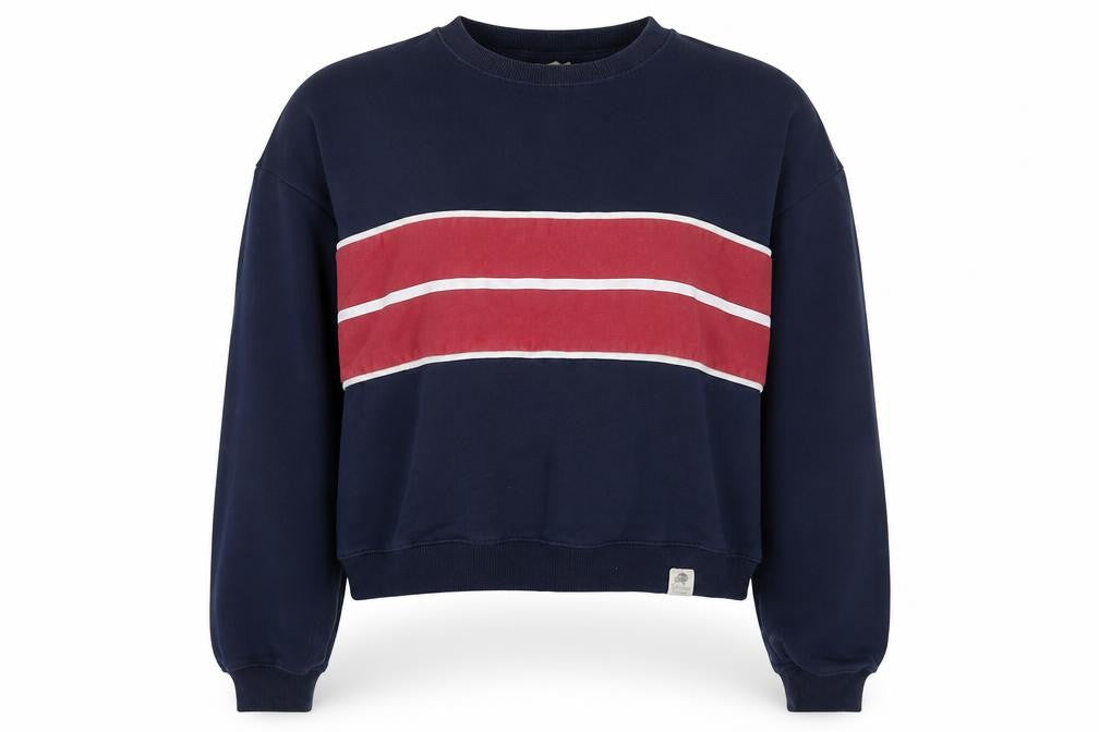 Unisex Adults UK Size 12 Pull & Bear Blue Pullover Sweatshirt