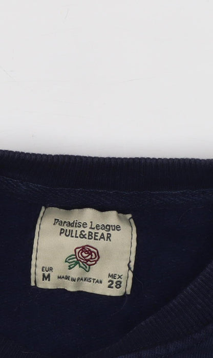 Unisex Adults UK Size 12 Pull & Bear Blue Pullover Sweatshirt