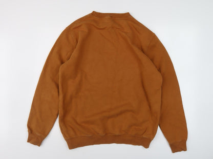 Mens UK Size L Cotton Traders Brown Pullover Sweatshirt
