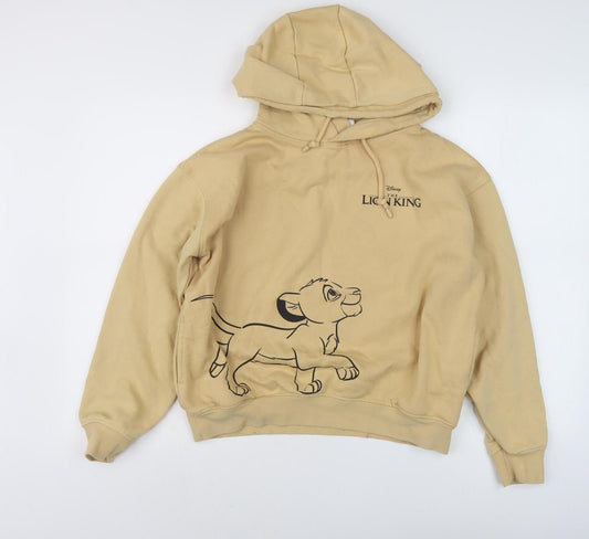 Womens UK Size 2XS Disney Beige Hoodie Hoodie