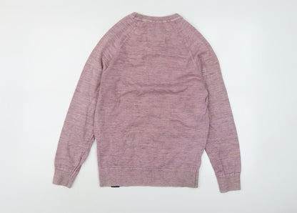 Superdry Unisex Pink Crew Neck Pullover Sweatshirt S