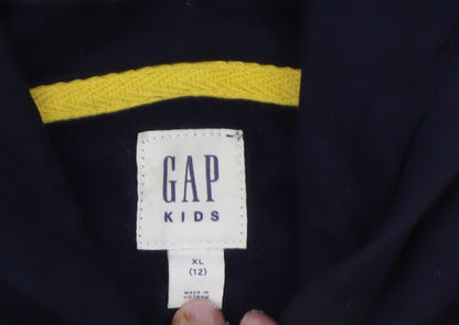 GAP Boys Black Hoodie XL 12 Years Pullover Casual Winter Wear