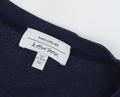 & Other Stories Women’s Blue Pullover Sweatshirt S