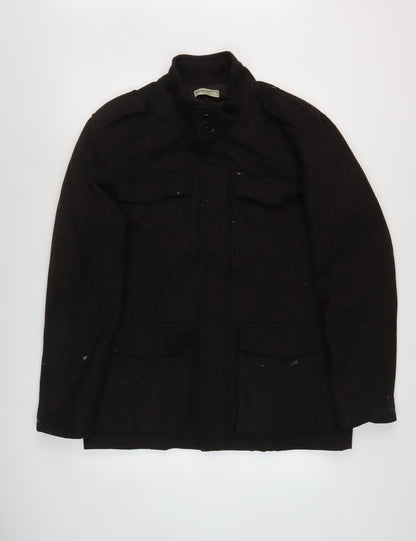 Mens UK Size M Brooker Black Military Jacket
