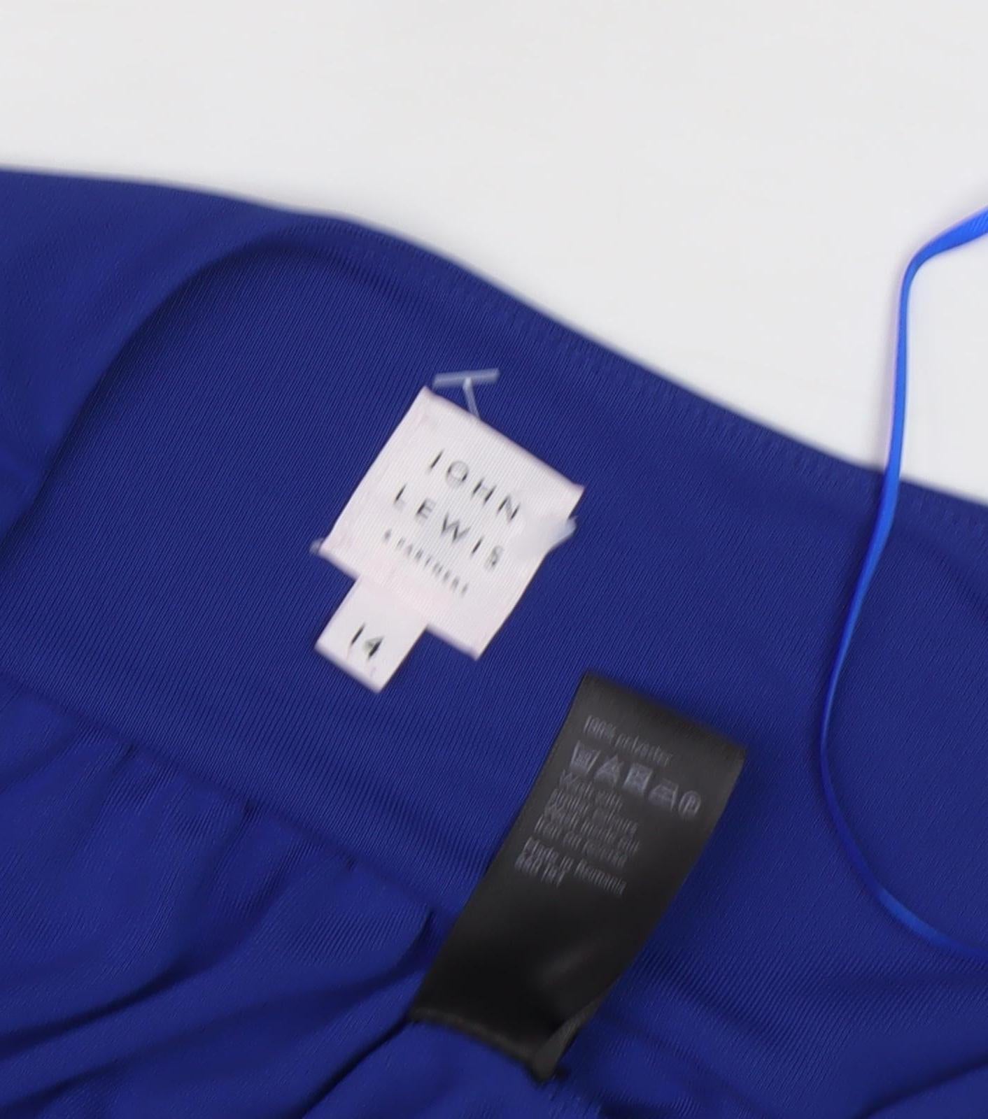 John Lewis Women's Blue Long Sleeve Dress Size 14