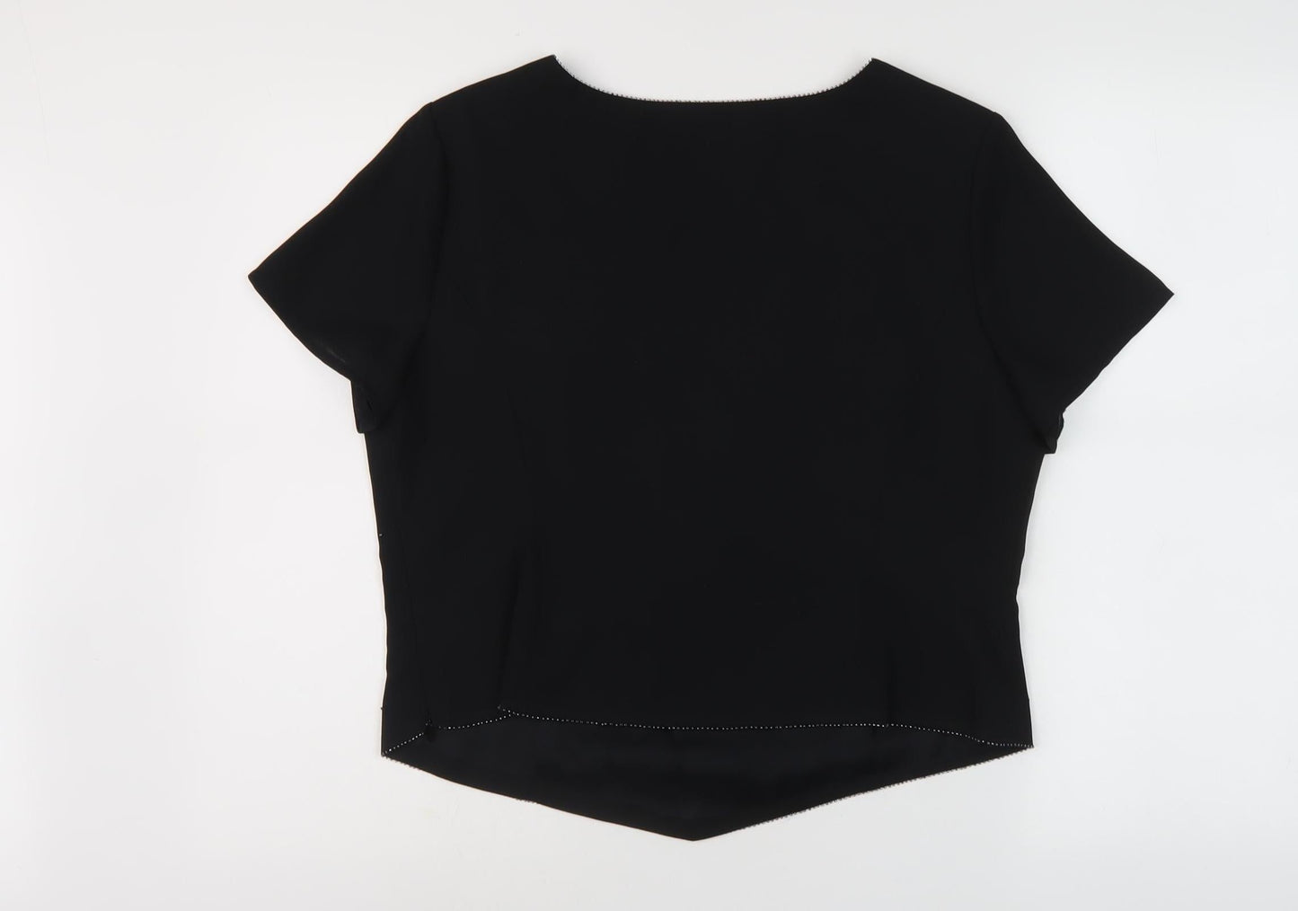 Début Women's Black Beaded Top Size 16